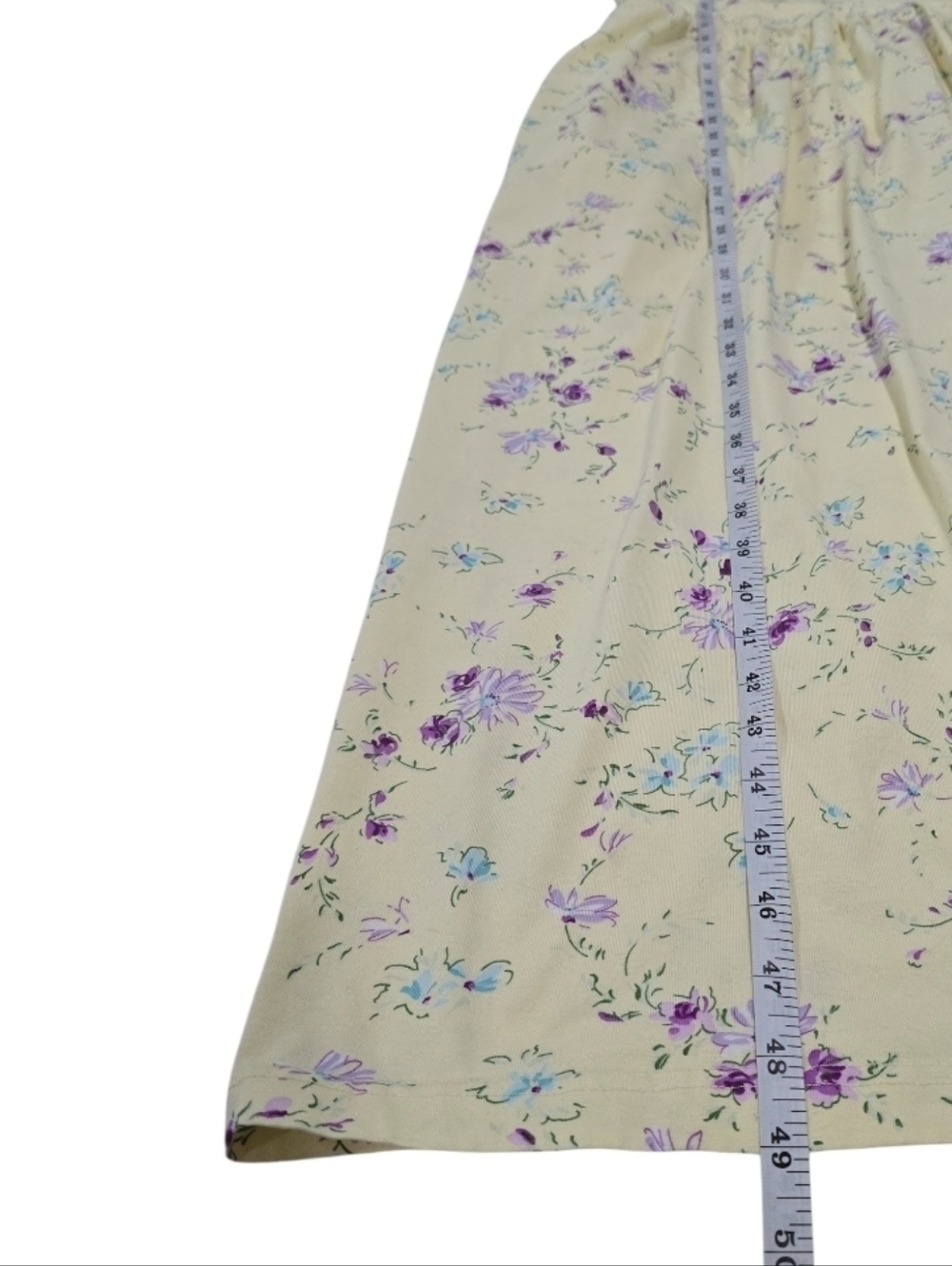 VTG Hanna Anderson Butter Yellow & Purple Floral Cottagecore Maxi Dress. Large - Picture 7 of 7